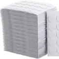 Bulk pack of white circular double-sided foam adhesive dots for DIY candle wicks - White Backed Wick Stickers 20Pcs/Sheet