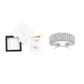 Ewigkeitsring aus S925 Sterlingsilber mit Moissanit-Steinen und GRA-Zertifikat - US 7 / S925 Silber Moissanit Ring + Schubladenschachtel + GRA Zertifikat