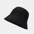 Classic black cotton canvas bucket hat featuring a minimalist sun protection design - M (56-58cm) / Black