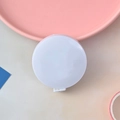 Mini white round automatic soft tape measure with retractable button for body sewing - White