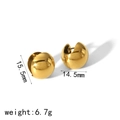 Orecchini a sfera in oro 18k in acciaio inossidabile con specifiche di 15,5mm - Stile Dorato (TE6705-G)