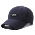 Berretto sportivo leggero blu scuro ad asciugatura rapida con patch per protezione solare - Regolabile / Blu navy