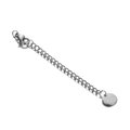 Polished silver stainless steel extender chain with lobster clasp for necklaces - Silver Engraved 8mm Round
