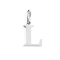 Polished silver letter L pendant charm for DIY jewelry bracelets and necklaces - Letter L (Steel Color)