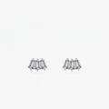 Pendientes de plata S925 cuadrados con piedras de circonita trapezoidales - Plata 925 / Plateado