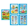 Reusable water drawing book for kids featuring colorful cartoon vehicle illustrations - Single-coil Thick Transportation Bag (includes Pen + Opp Bag)