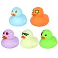Cinq canards en caoutchouc colorés avec motifs oculaires créatifs pour le bain des bébés - N° 8 Couleurs Dopamine Mixtes