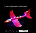 Avión de juguete luminoso de espuma EPP roja de 48 cm con efectos de luz LED de colores - Rojo Grande Luces LED de Cuerpo Completo (1 Unidad)