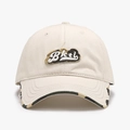 Beigefarbene Basecap mit Bktl Stickerei und Schirm im Camouflage Design - Off-White (24A122)