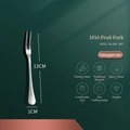 Polished 13cm stainless steel fruit fork with modern two-tine design for desserts - Fruit Fork