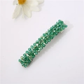 Barrette à cheveux élégante en perles de cristal vert avec ressort pour femmes chic - Vert clair