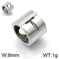 Pendentif creux en acier inoxydable argenté forme T pour bijoux hip-hop - Lettre T (KLJ1315-Z)