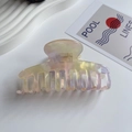 Schillernde pastellfarbene Haarklammer aus Acetat mit durchscheinendem Perlglanz - 5# Buntes Gelb