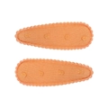 Lot de deux barrettes BB en tissu orange à pois avec bordure festonnée pour filles - Pince Goutte à Bord Festonné (Lot de 2) / Orange-Pois