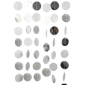 Sparkling silver and matte black circular paper garland for birthday party decorations - 4 Meters / Mirror Glitter Silver Circles