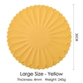 Sottopentola margherita gialla 30cm in silicone, tappetino da cucina antiscivolo e termico - 18cm / Giallo Girasole