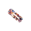 Rectangular acetate hair clip with colorful terrazzo pattern and metal base structure - 20# Tortoise Marble Square Style