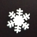 White plastic snowflake ornament with a six-pointed symmetrical design for Christmas decor - 1.7cm White Snowflake (10pcs)