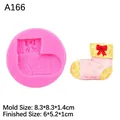 Roze siliconen vorm en afgewerkte fondant-sok met gebreide textuur en rode strik - 2# Gebreide Sok / Roze
