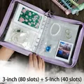 Purple portable jewelry organizer book with thick anti-oxidation zip seal bags - Purple Set (With 50x3-inch + 20x5-inch Bags)