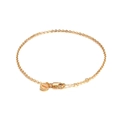 Elegant 18K gold plated S925 sterling silver thin chain bracelet with lobster clasp - Champagne Gold Minimalist Fine Chain Bracelet 1.3g