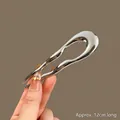 Épingle à cheveux minimaliste argentée en U de 12 cm de long avec finition polie lisse - Pic à Cheveux en U Argenté Ondulé d'Environ 12 cm / environ 12CM