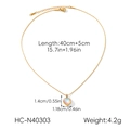 Detaillierte Größenangaben für goldene Herzanhänger-Halskette mit Länge und Gewicht - Goldener Herzanhänger Mit Irisierendem Effekt (HC-N40303)