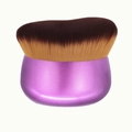 Multifunctional makeup brush with dense gradient bristles and purple metal handle - Purple