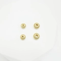 Cuentas espaciadoras de linterna estriadas bañadas en oro de 18k para joyería artesanal - 5*3mm / Dorado
