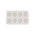White 8-cavity snowflake silicone mold for Christmas baking and DIY chocolate crafts - 1# (11x6.5x0.5cm) / Gray