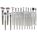 24-piece professional makeup brush set in olive green finish with synthetic bristles - 23 Brushes + OPP Bag