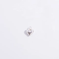 Close-up of polished silver S925 heart pendant charm with attachment ring for DIY jewelry - Type C: 6*7.5mm