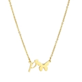 Minimalist gold butterfly necklace featuring letter P pendant and delicate chain - Letter P