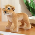 Realistic lion cub plush toy in light brown standing pose for kids comfort - 38cm / Small Lion Cub