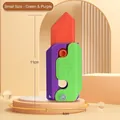 3D gravity carrot knife toy in small size green and purple color 11cm x 4cm - Small Model-Green Purple