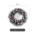 White Edge With Red Berry & Pine Cone Diameter 30cm