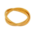 Double-wrap golden Tubogas serpent bracelet in polished stainless steel for women - Gold Wrapped Double Ring Bracelet (CK1187)
