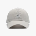 Breathable light grey sun protection baseball cap with quick-dry mesh and square logo - Adjustable / Light Gray