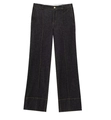 Dettaglio dei jeans dritti blu scuro con cuciture verticali decorative e vita alta - XS / Pants