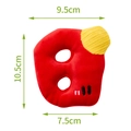 Jouet en peluche rouge pour chien en forme d'alphabet avec détails brodés et tissu doux - Lettre B / Rouge