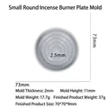 73mm siliconen mal voor wierookhouder schaaltje met concentrische golfpatronen - 73mm / Kleine Ronde Wierookplaat Mal