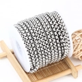 Polished silver stainless steel pearl chain on white spool for DIY jewelry making - Box Chain / 4mm / Steel