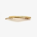 Pinza para el pelo geométrica oro lava minimalista con acabado metálico liso - Dorado El Más Corto