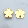 DIY golden flower alloy base accessory for wristbands and decorative charms - Gold Base - Flower