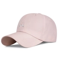 Pink breathable quick-dry baseball cap with silver mountain peak embroidery and curved brim - Adjustable / Pink