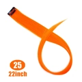 Vibrant orange 22-inch clip-in hair extension made from smooth heat-resistant fiber - Orange (25)