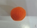 Vibrant orange fluffy snowball ornament for Christmas tree party decoration - Single 5cm / Orange