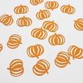 Festliche orangefarbene Kürbis Konfetti Pailletten für Halloween Tischdeko - Oranger Kürbis Stil 1