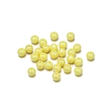 Mix of lustrous cream acrylic beads for DIY jewelry making on a white background - Yellow