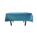 Blue rectangular disposable star tablecloth for children's birthday party decorations - Light Blue with Gold Stars